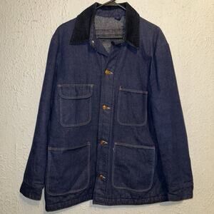 Vintage 70s Wrangler Big Ben Blanket Lined Denim Workwear Jacket Mens Size 40